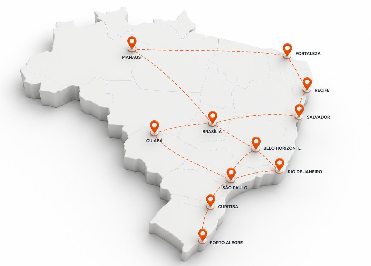 Mapa de operações KMM em tempo real